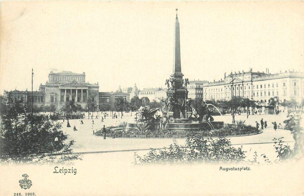 701-295-021 Leipzig Augustusplatz, Verzenden, Voor 1920, Duitsland