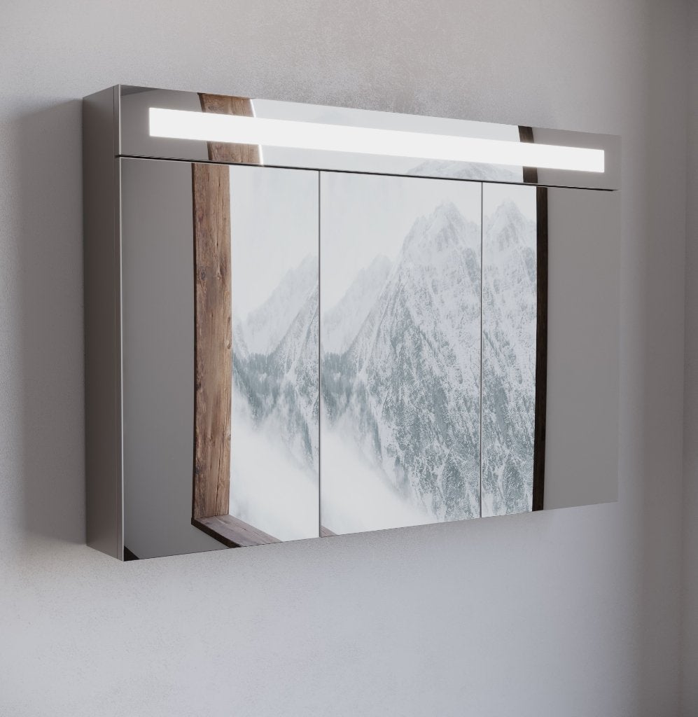 Spiegelkast Luciano 100x68 LED Verlichting Voorgemonteerd, Ophalen, Nieuw, Douche