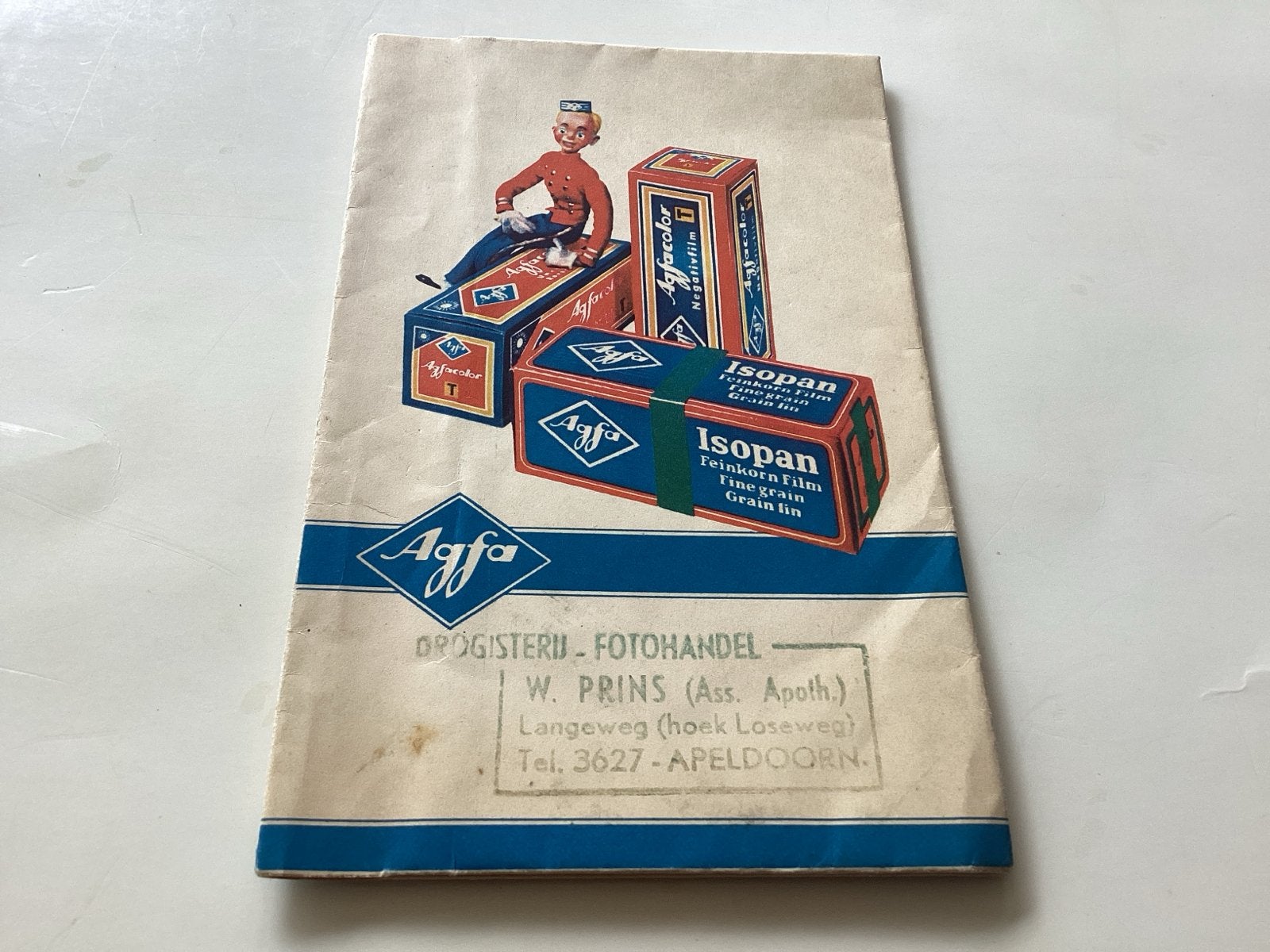 Foto hoesje van Agfa met negatieve, Boeken, Ophalen of Verzenden, Gelezen, Folder