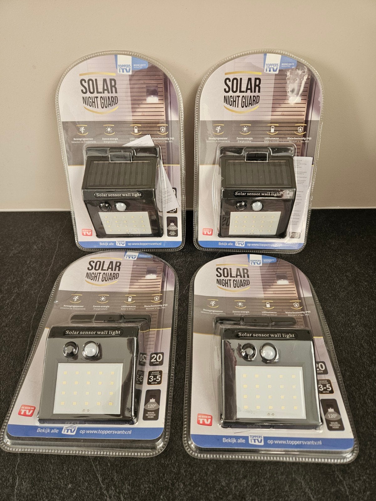 Solar Night Guard LED Buitenlamp met Bewegingssensor, Zonne-energie, Kunststof, Led, Minder dan 50 watt