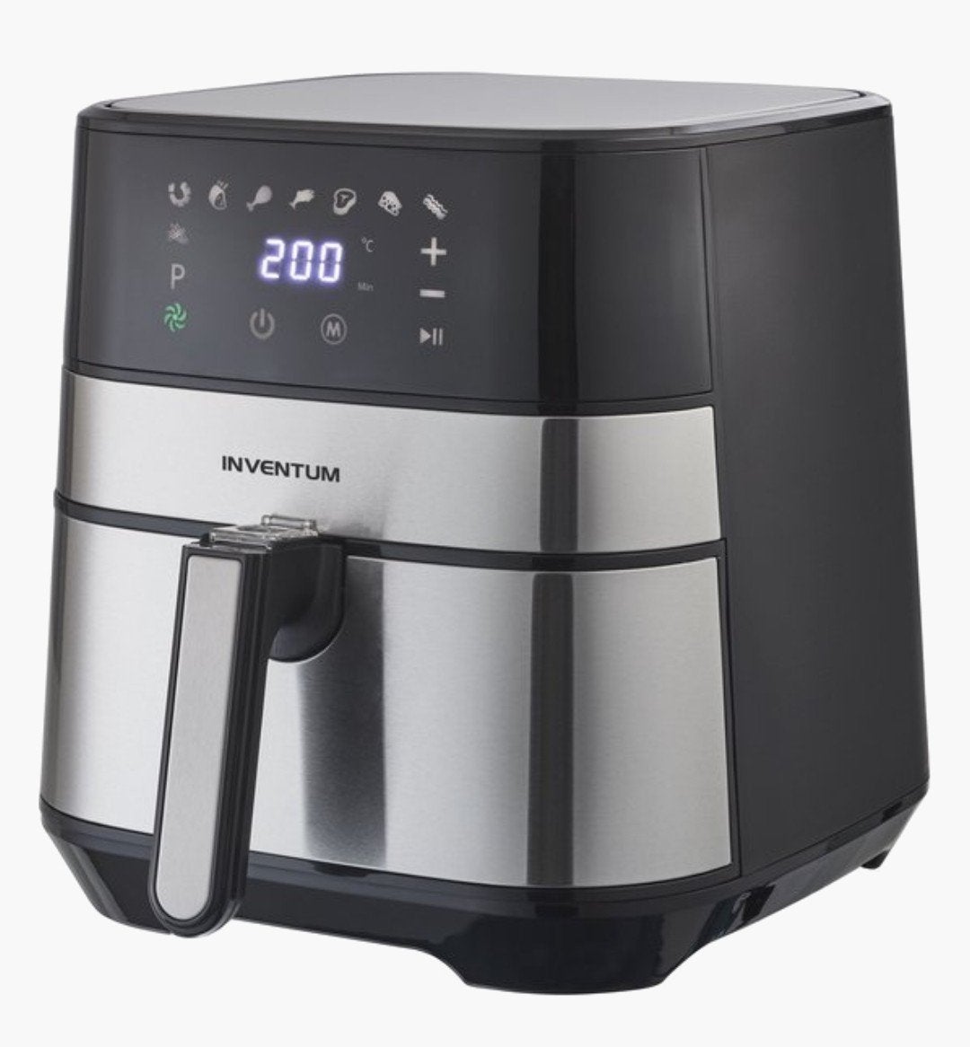 Inventum GF500HLD XXL Airfryer Heteluchtfriteuse 5L RVS/Zw, Witgoed en Apparatuur, Frituurpannen, 4 liter of meer, Ophalen of Verzenden