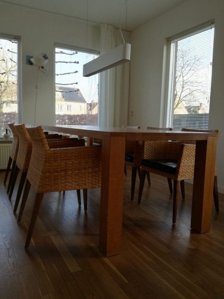 6 Eetkamerstoelen, Huis en Inrichting, Stoelen, Ophalen, Gebruikt, Bruin, Vijf, Zes of meer stoelen