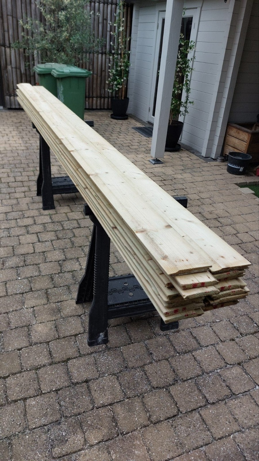 Rabatdelen en underlaymentplaten, Gebruikt, 25 tot 50 mm, Grenen, Plank
