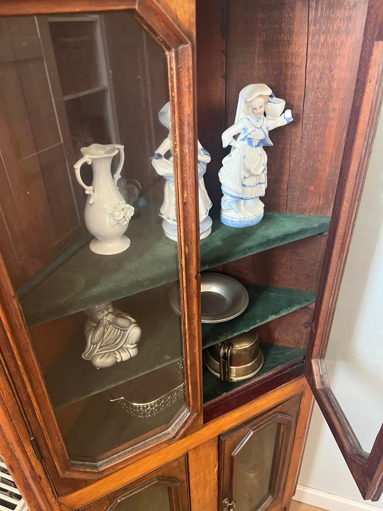 Antieke Mahoniehouten Vitrinekast, Antiek en Kunst, Antiek | Meubels | Kasten, Ophalen