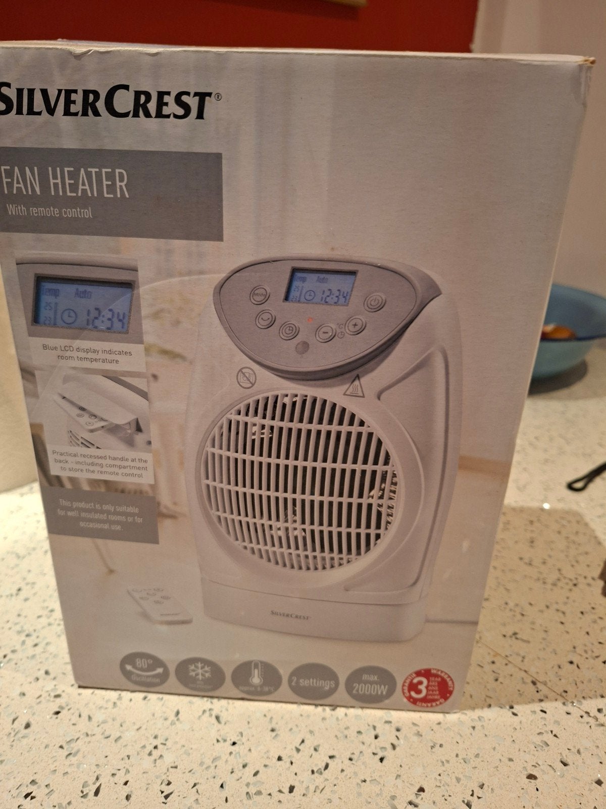 SilverCrest Ventilator Kachel  2000W, 30 tot 80 cm, Kachel, Minder dan 60 cm, Ophalen of Verzenden