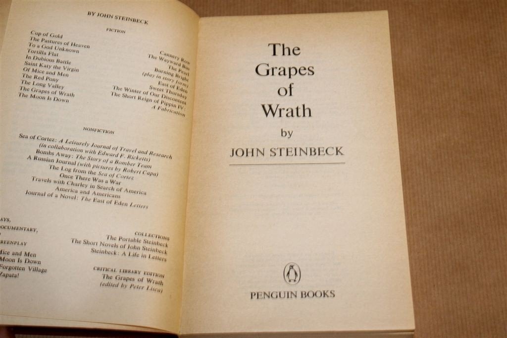The Grapes of Wrath — John Steinbeck 1976, Boeken, Ophalen of Verzenden, Gelezen