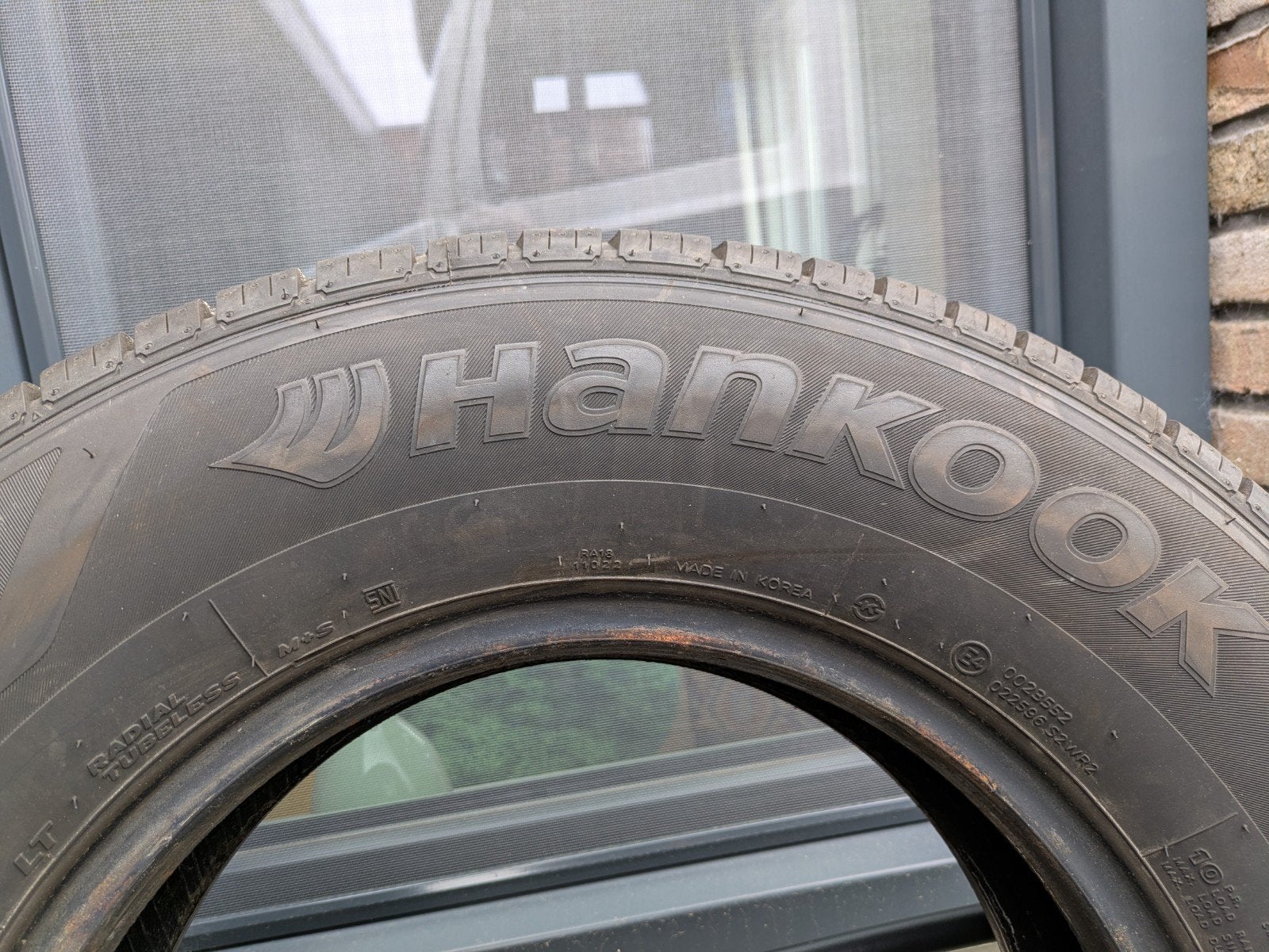 Hankook 225/75R16C 121/120R M+S banden, 3000 km gereden, 16 inch, Ophalen of Verzenden, All Season, Band(en)