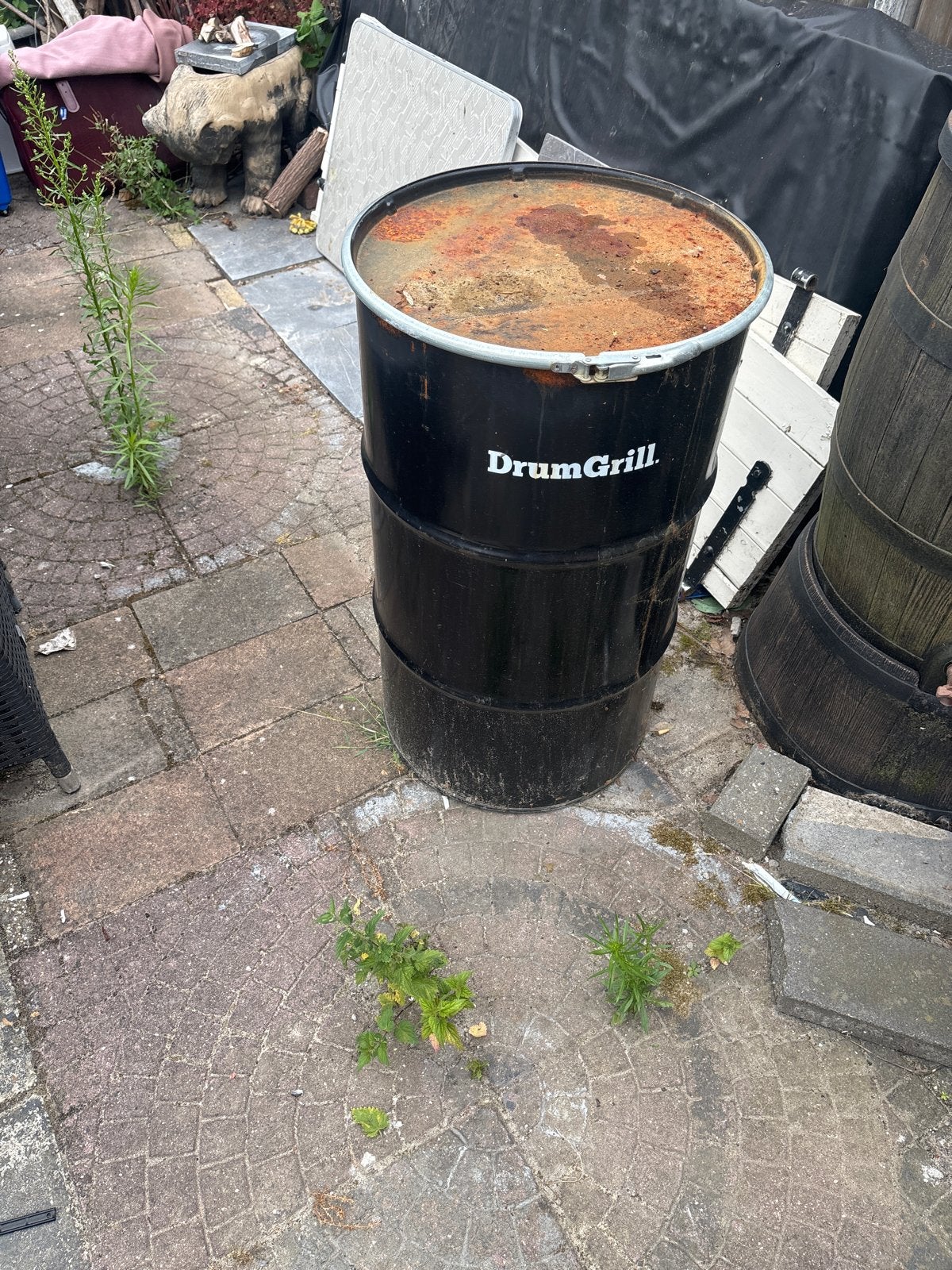 DrumGrill BBQ vat - Gebruikt, Tuin en Terras, Ophalen, Gebruikt