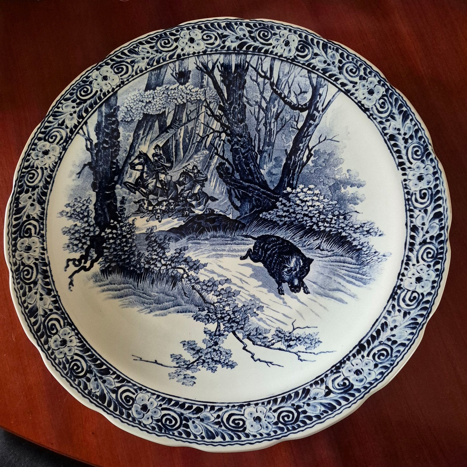 Delfts blauw wandbord ( Boch België), Ophalen of Verzenden