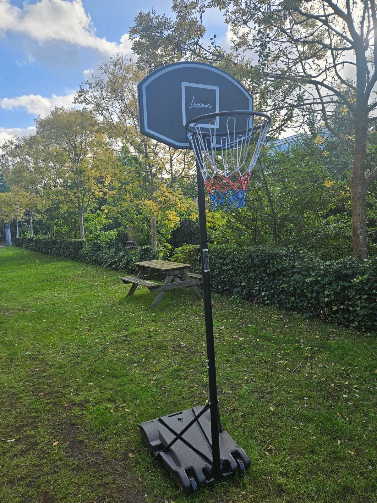 Luxari basketbalpaal pro - verstelbaar (170-215 cm), Ophalen, Zo goed als nieuw, Ring, Bord of Paal
