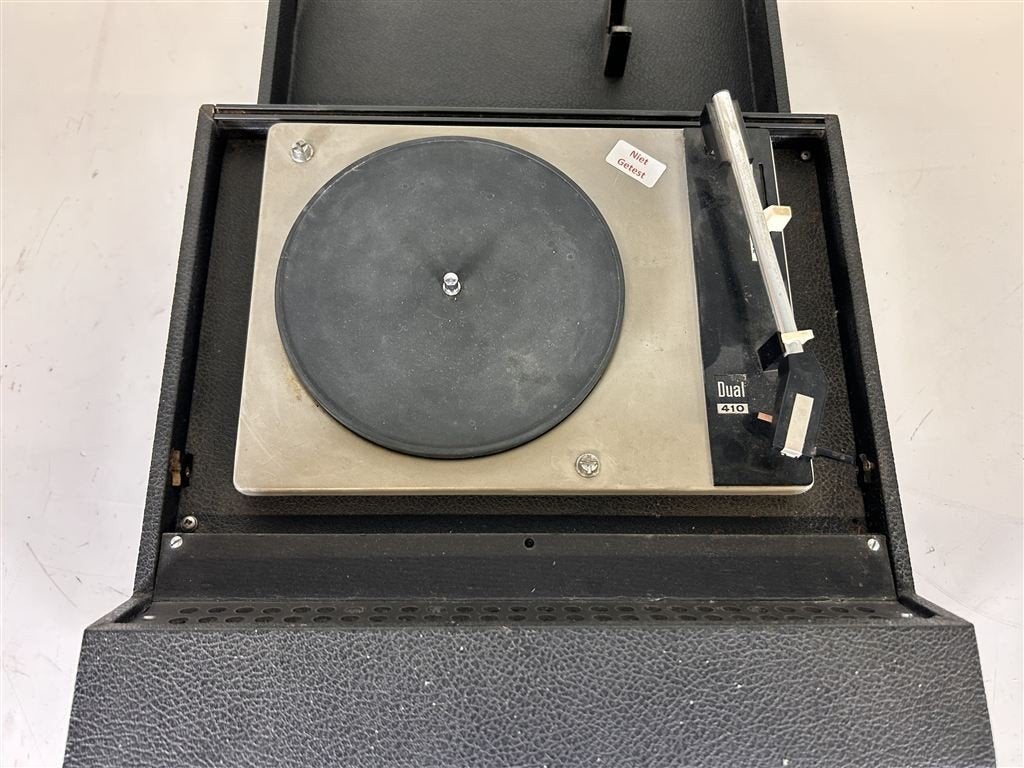 A7559. Dual P50 / 410 platenspeler met modelkast, Ophalen of Verzenden, Gebruikt, Thorens