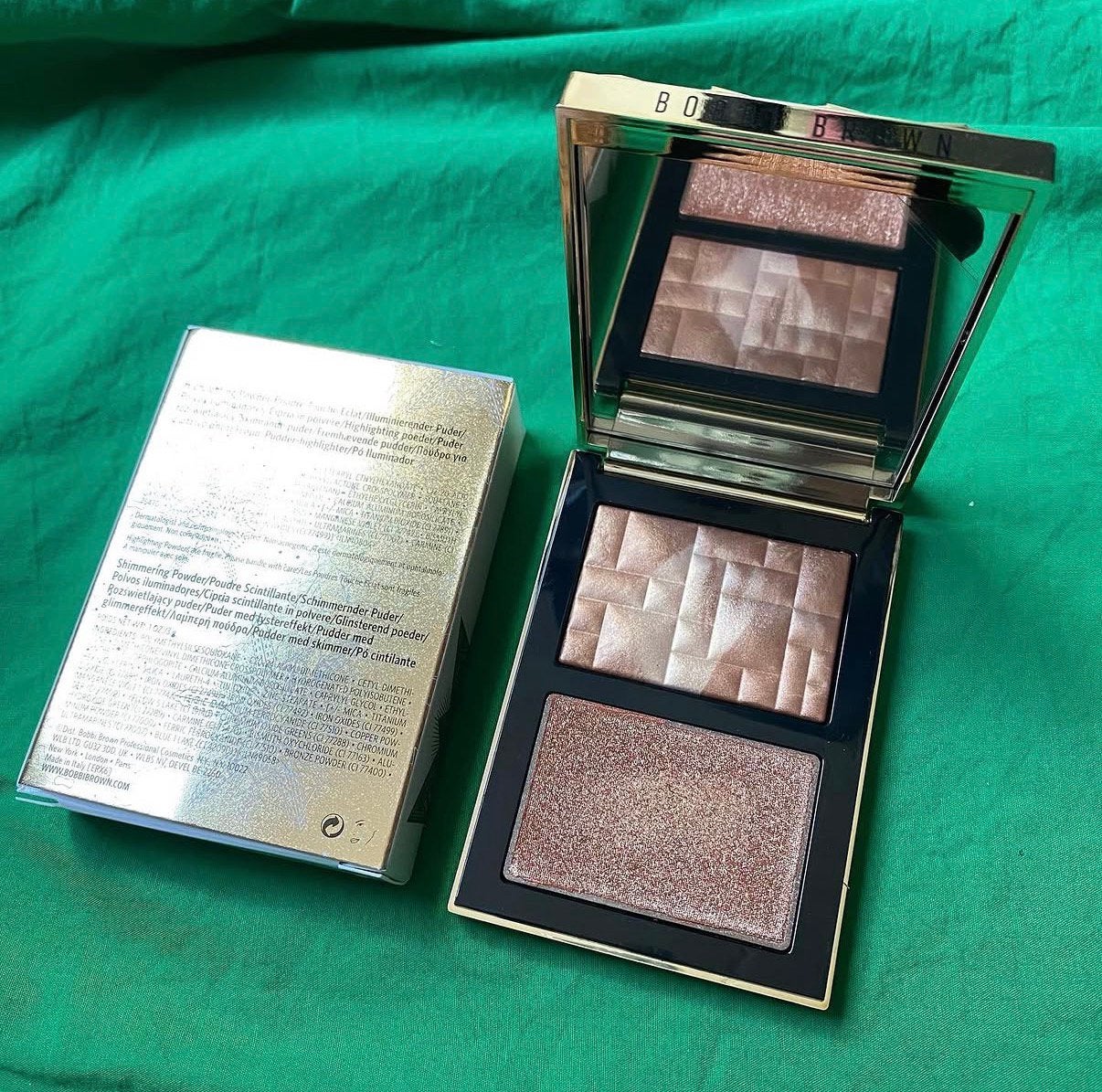 Bobbi brown luxe illuminating duo highlighter soft bronze, Bruin, Gehele gezicht, Nieuw, Ophalen of Verzenden