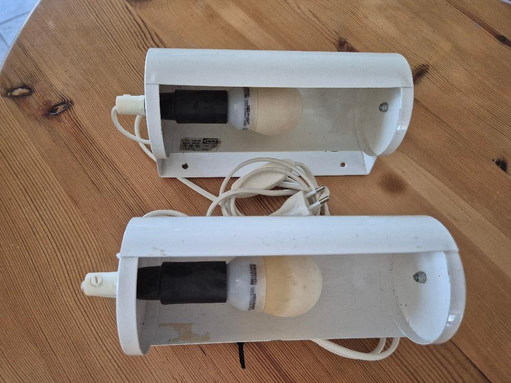 ikea  "Lod"    bedlampje , 2 stuks. Vintage., Ophalen, Zo goed als nieuw, Metaal, Vintage