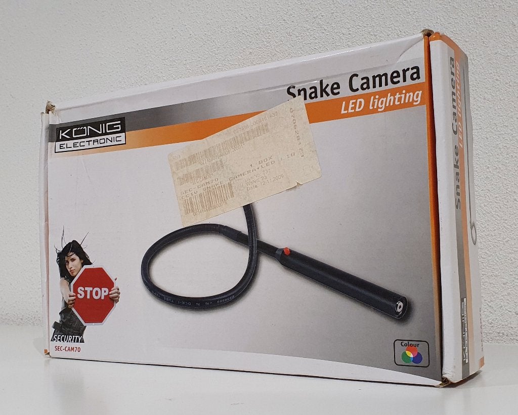 Snake inspectiecamera met LED verlichting - Konig SEC-CAM70, S, Ophalen of Verzenden, Zo goed als nieuw, S