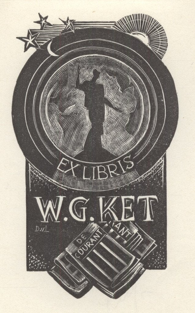 0273 Ex Libris Nederland : Dirk Govert van Luijn, 1950, Verzenden, Ex libris