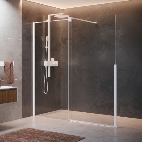 Novellini H-Style 120D-1B Douchewand Nieuw, Ophalen of Verzenden, Nieuw, Glas, Douche