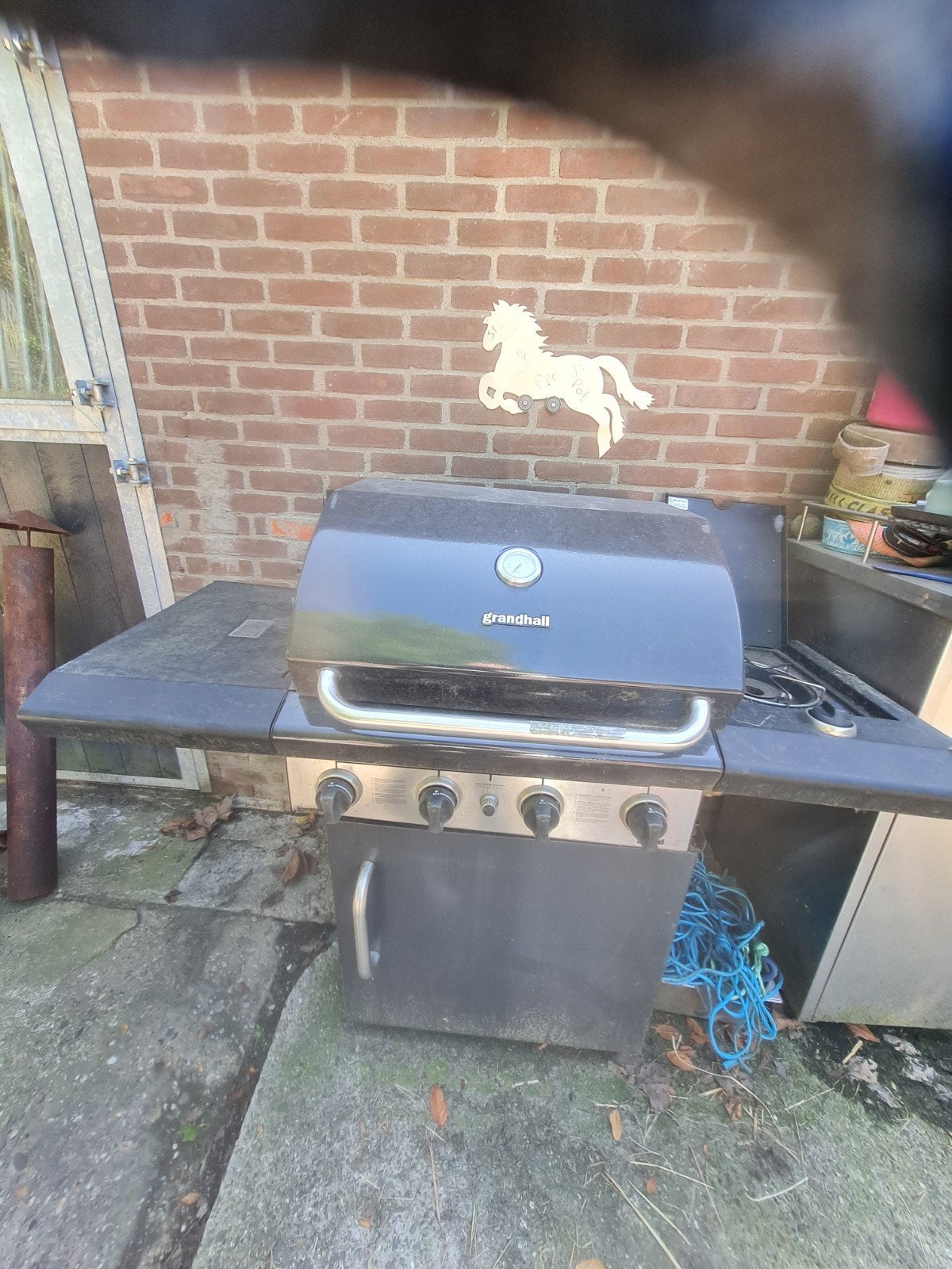Grandhall gasbarbecue met zijbrander, Ophalen, Gebruikt, Grandhall