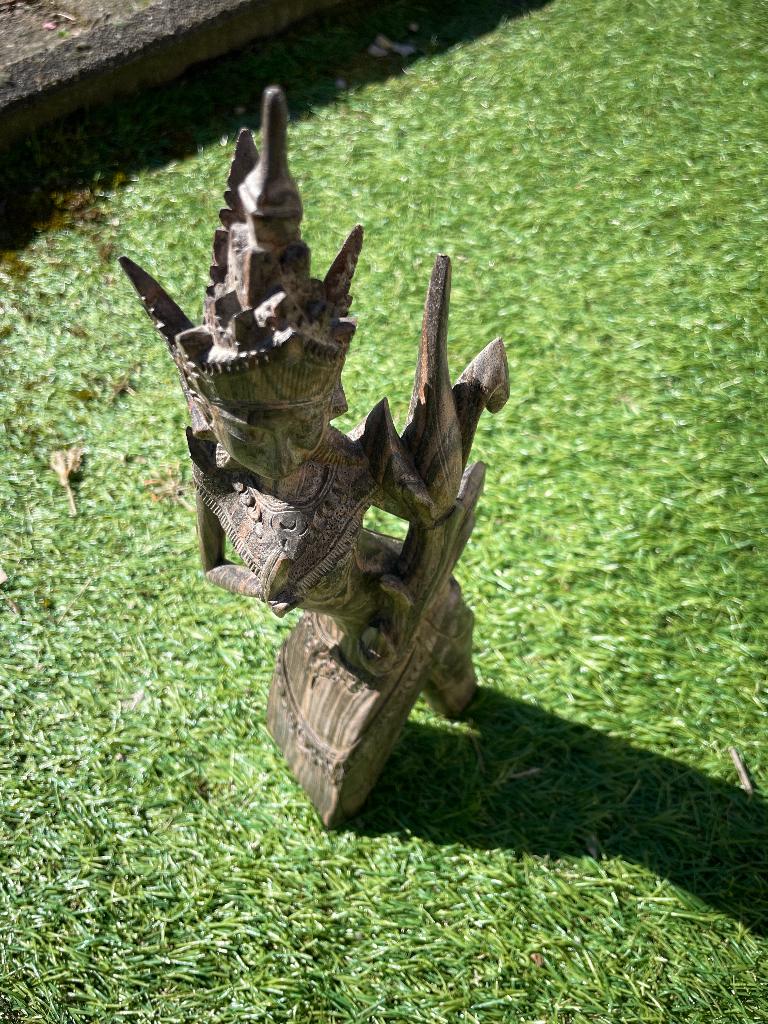 Balinees houten beeld, de godin Dewi Sri, Ophalen of Verzenden