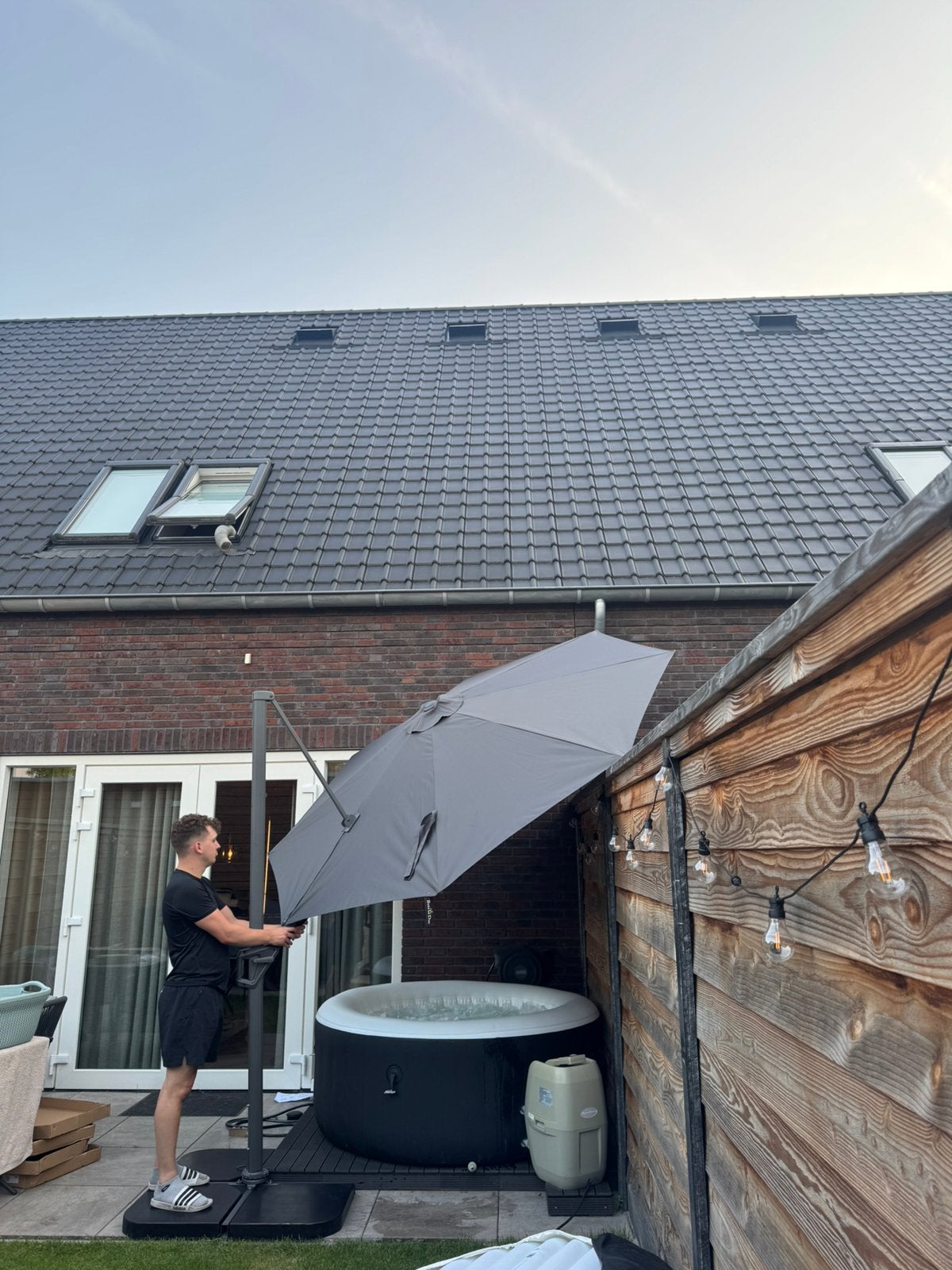 Zweefparasol 300x300 NIEUW!, Ophalen, Zo goed als nieuw, Zweefparasol