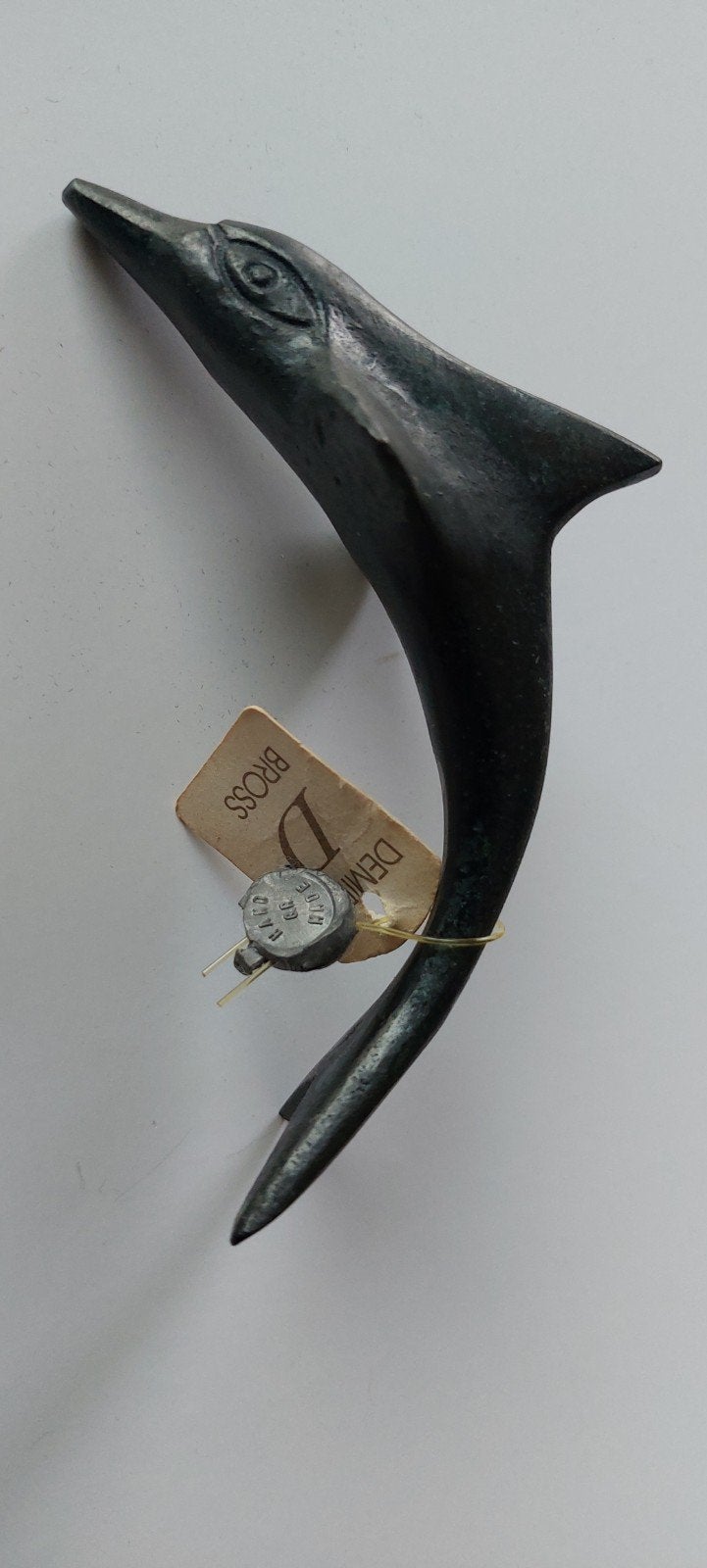 Handgemaakte bronzen Griekse dolfijn – Museum Copy, Antiek en Kunst, Verzenden, Brons
