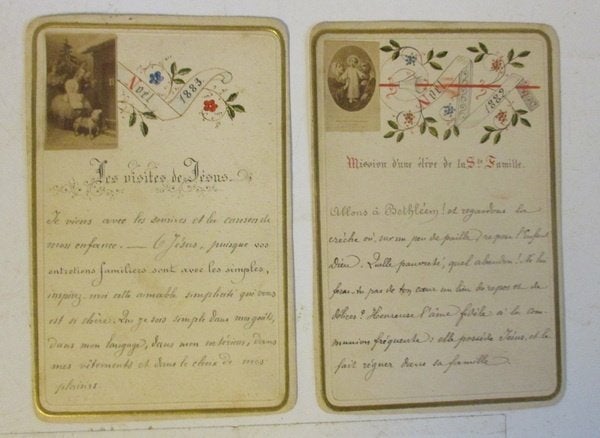 19eeuwse kerstkaarten 1882 1883, Verzenden