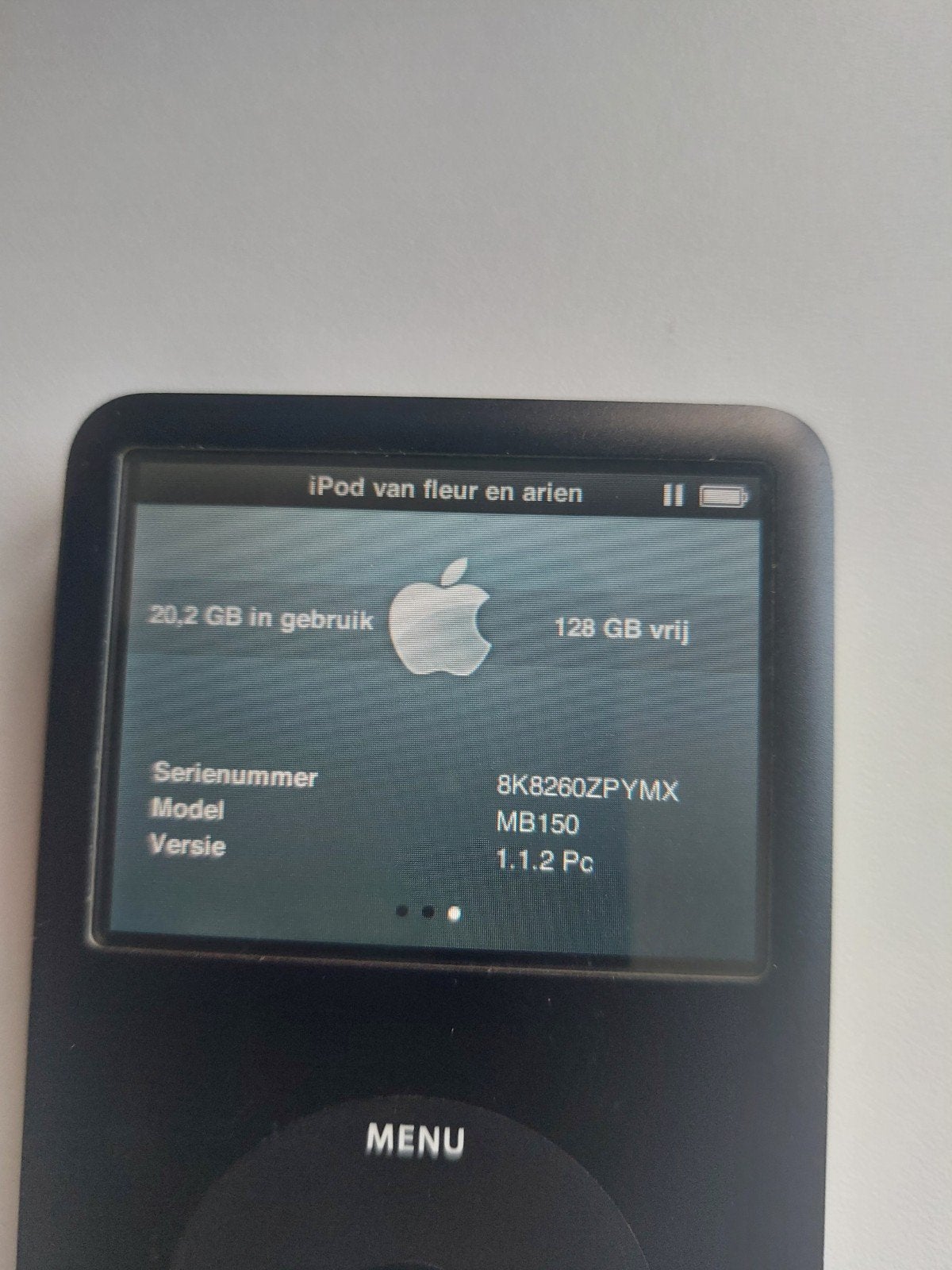 Ipod classic 160 gb A1238  6e gen. werkend  accu ok, Audio, Tv en Foto, Gebruikt, Classic, Zwart, Ophalen of Verzenden