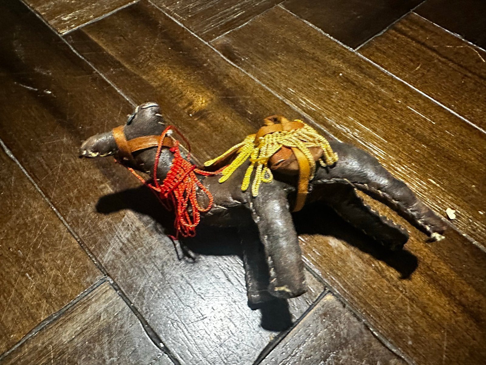 Vintage leren kameel beeldje, Ophalen of Verzenden