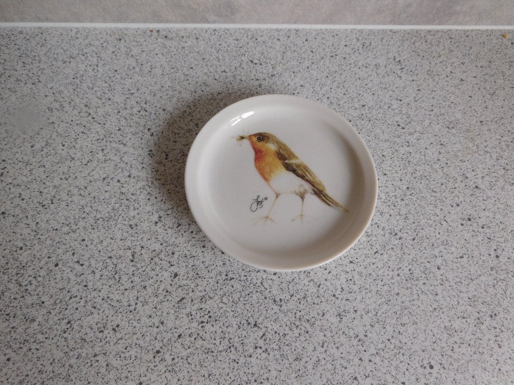 Bord Roodborst Autumn JET by ter Steege - 8,5 cm, Keramiek, Landelijk/Boerenbont, Ophalen of Verzenden, Zo goed als nieuw