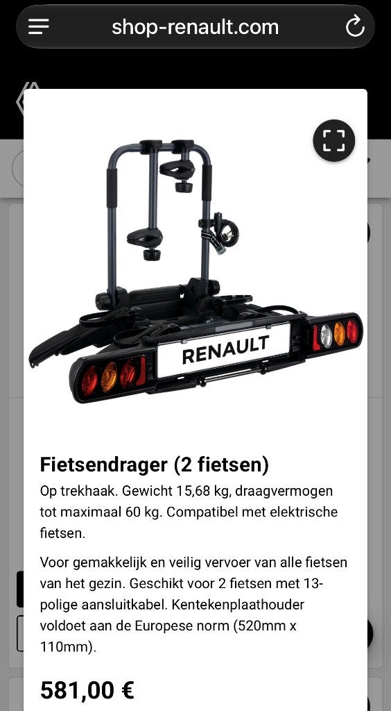 Fietsendrager Peruzzo 708plus (2 fietsen), Ophalen, Nieuw, 2 fietsen, Trekhaakdrager