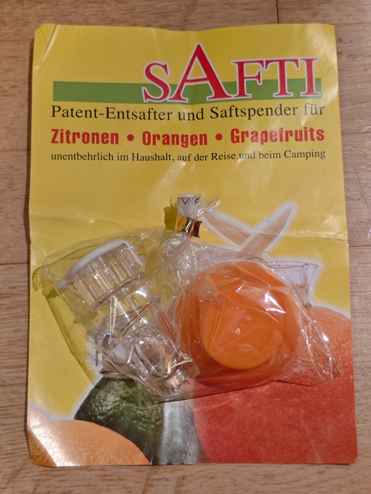 SAFTI Patent-Ontsapper en Sapdispenser voor Citrusvruchten, Overige typen, Verzenden, Kunststof, Nieuw