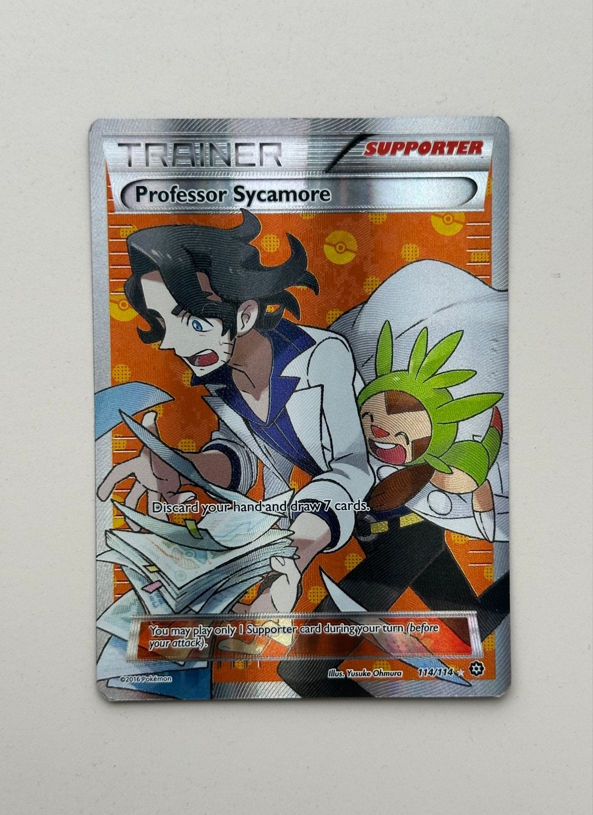 Professor Sycamore Full Art Trainer, Ophalen of Verzenden, Zo goed als nieuw, Losse kaart, Foil