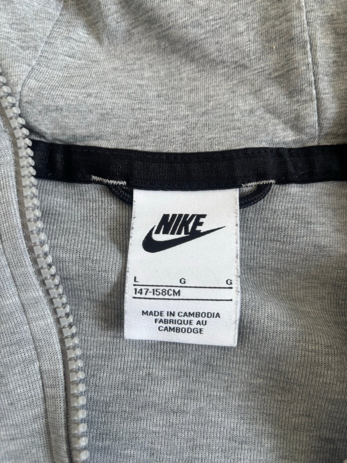 Nike Tech Fleece vest grijs maat L (147-158cm), Ophalen, Gebruikt, Jongen of Meisje, Trui of Vest