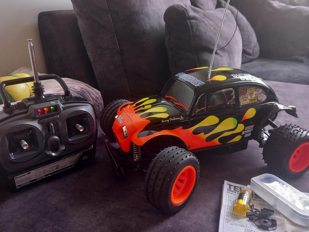 Tamiya Blitzer Beetle de originele met 40 MHz zender, Elektro, Auto offroad, Ophalen of Verzenden, Zo goed als nieuw