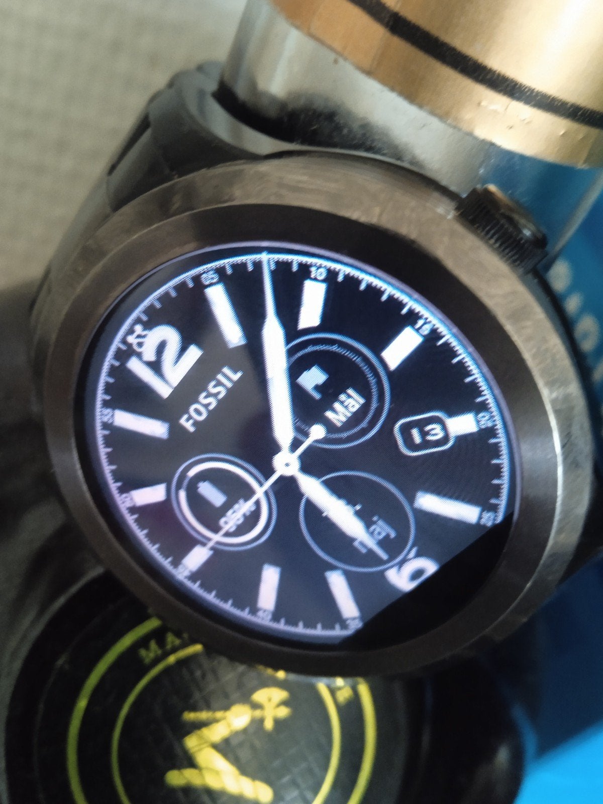 Fossil Smartwatch - Stijlvol en Functioneel, Sieraden, Tassen en Uiterlijk, Smartwatches, Zwart, Fossil, Ophalen of Verzenden