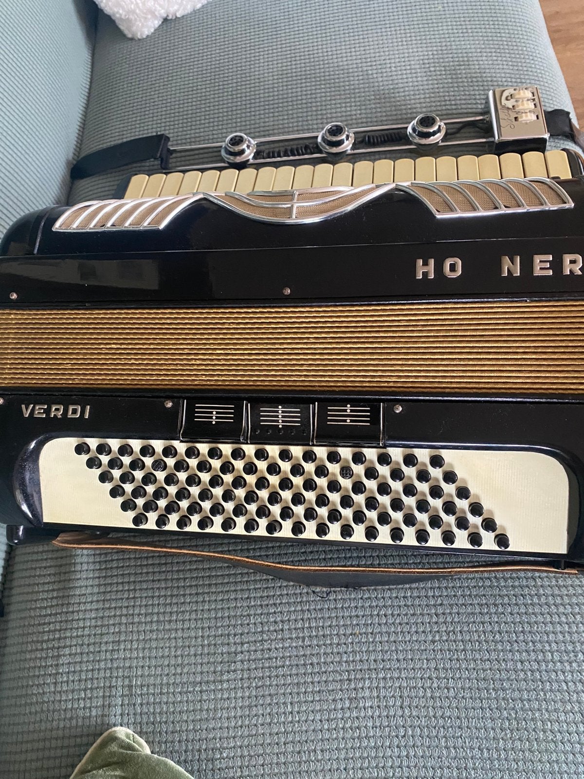 Hohner 96 bas ,met versterker., Muziek en Instrumenten, Ophalen, Gebruikt, Met koffer, 96-bas