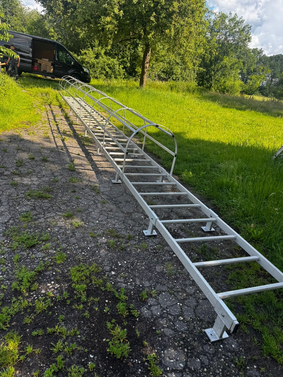 Vluchtlader brandlader kooilader 11 meter goede staat, Doe-het-zelf en Verbouw, Ladders en Trappen, Ophalen, Zo goed als nieuw