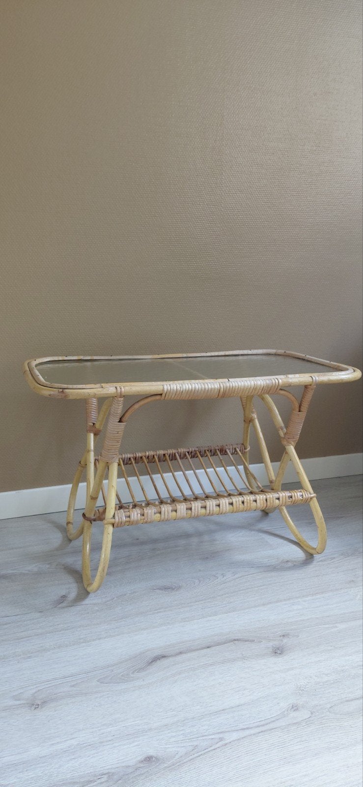 Prachtige Vintage bijzettafel Rohé Noordwolde, Ophalen, Rechthoekig, Minder dan 50 cm, Minder dan 50 cm