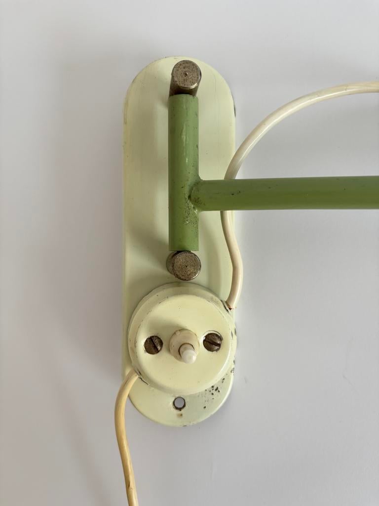 2 bijzondere vintage, Dutch design wandlampen, knikarm 1960s, Ophalen of Verzenden