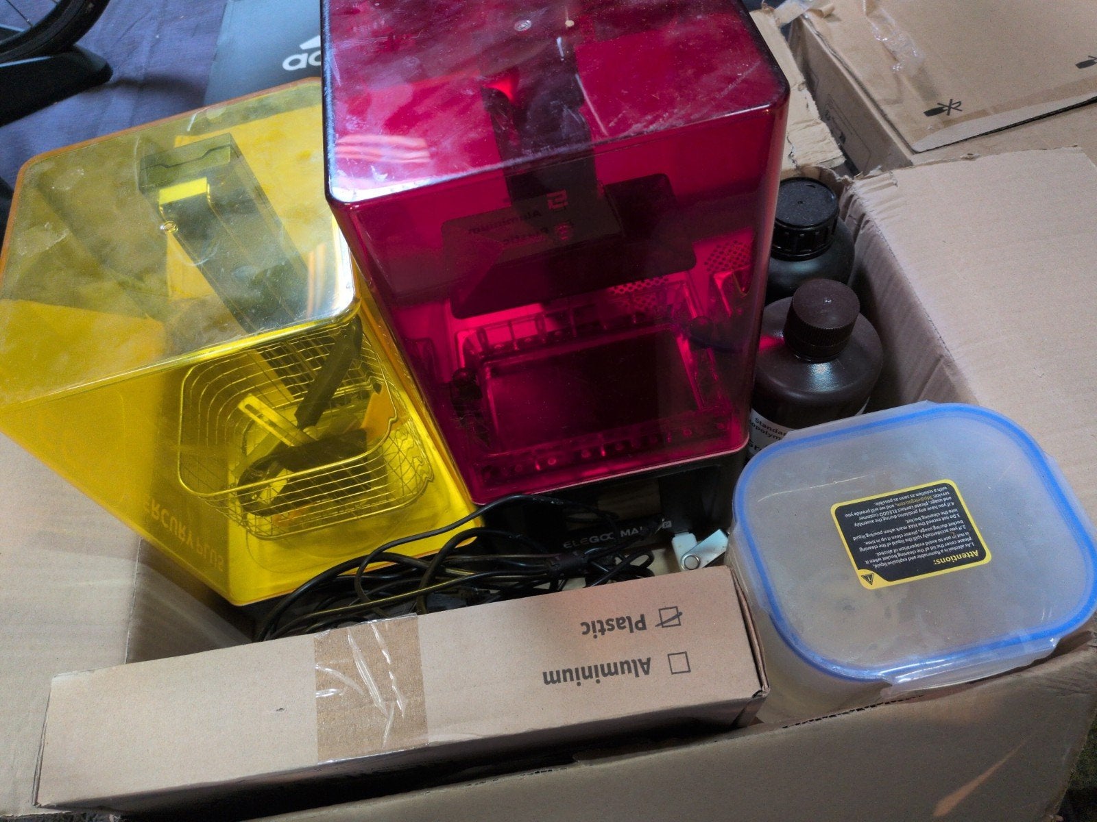 MOET WEG Elegoo Mars 3D printer + extra resin tray & 2 fless, Computers en Software, Ophalen, Gebruikt, Elegoo, Resin/Hars