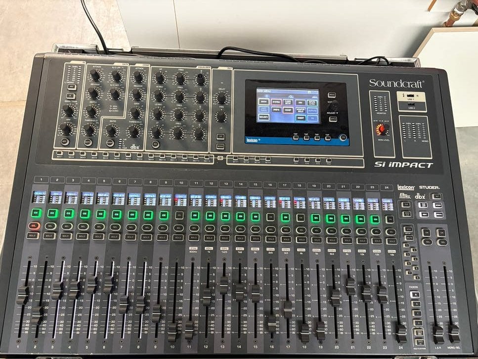 Conplete set soudcraft si impact met stagerack en shure slxd, Ophalen, Gebruikt, 20 kanalen of meer, Microfooningang