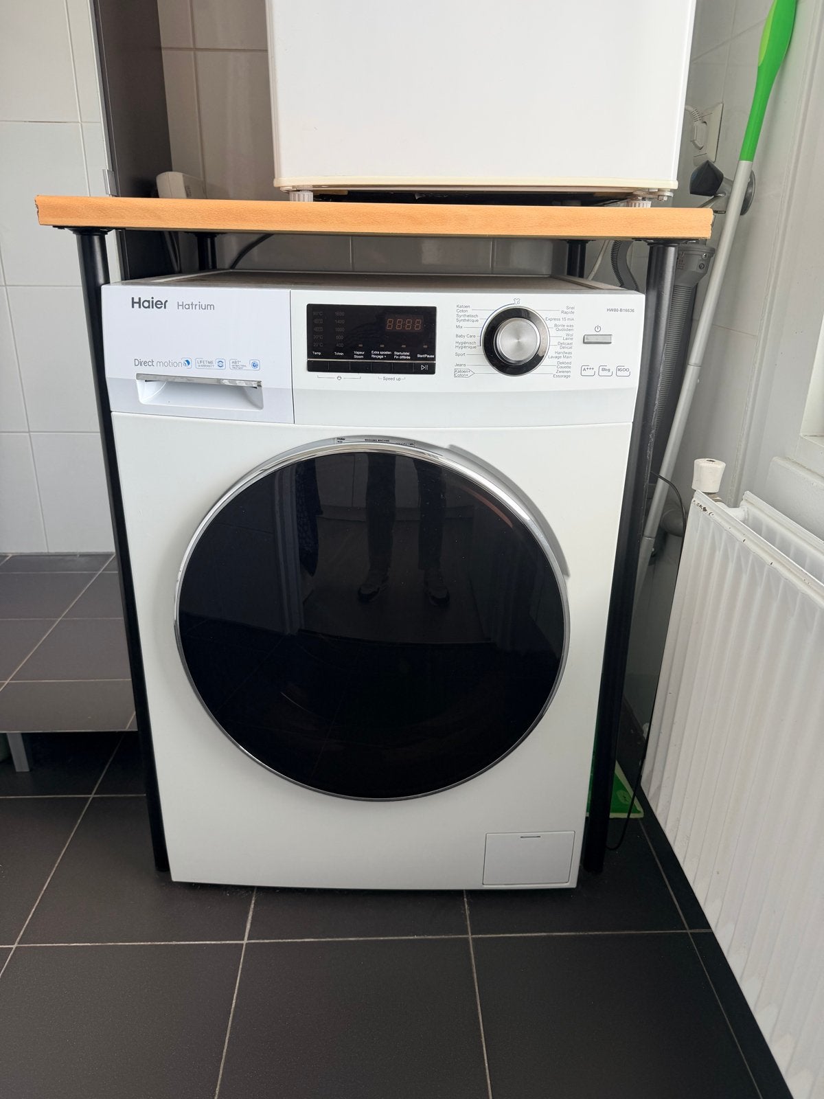 Haier Hatrium HW80-B16636 Wasmachine - 8 kg, Energieklasse A, Ophalen, Gebruikt, 85 tot 90 cm, 1200 tot 1600 toeren