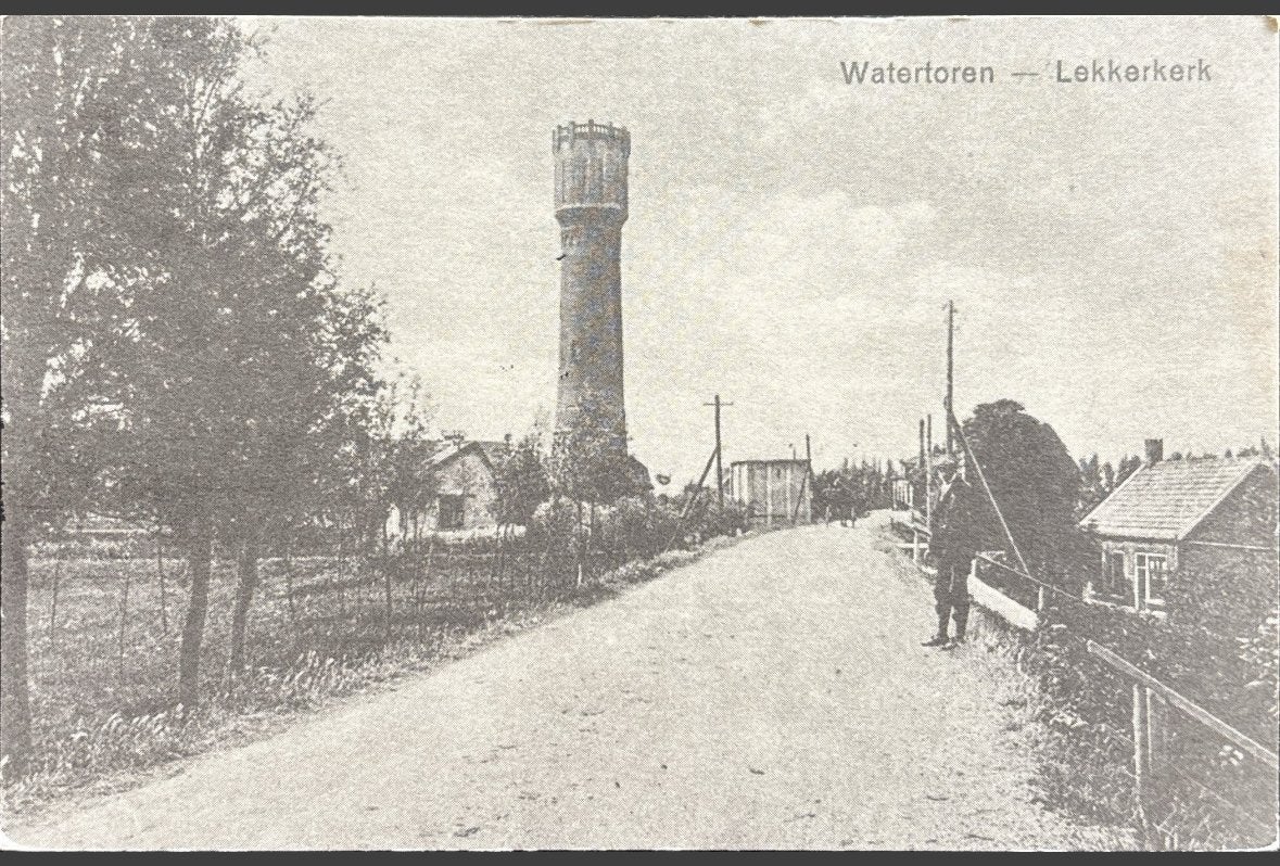 Lekkerkerk, watertoren, Ophalen of Verzenden, 1960 tot 1980, Ongelopen, Zuid-Holland