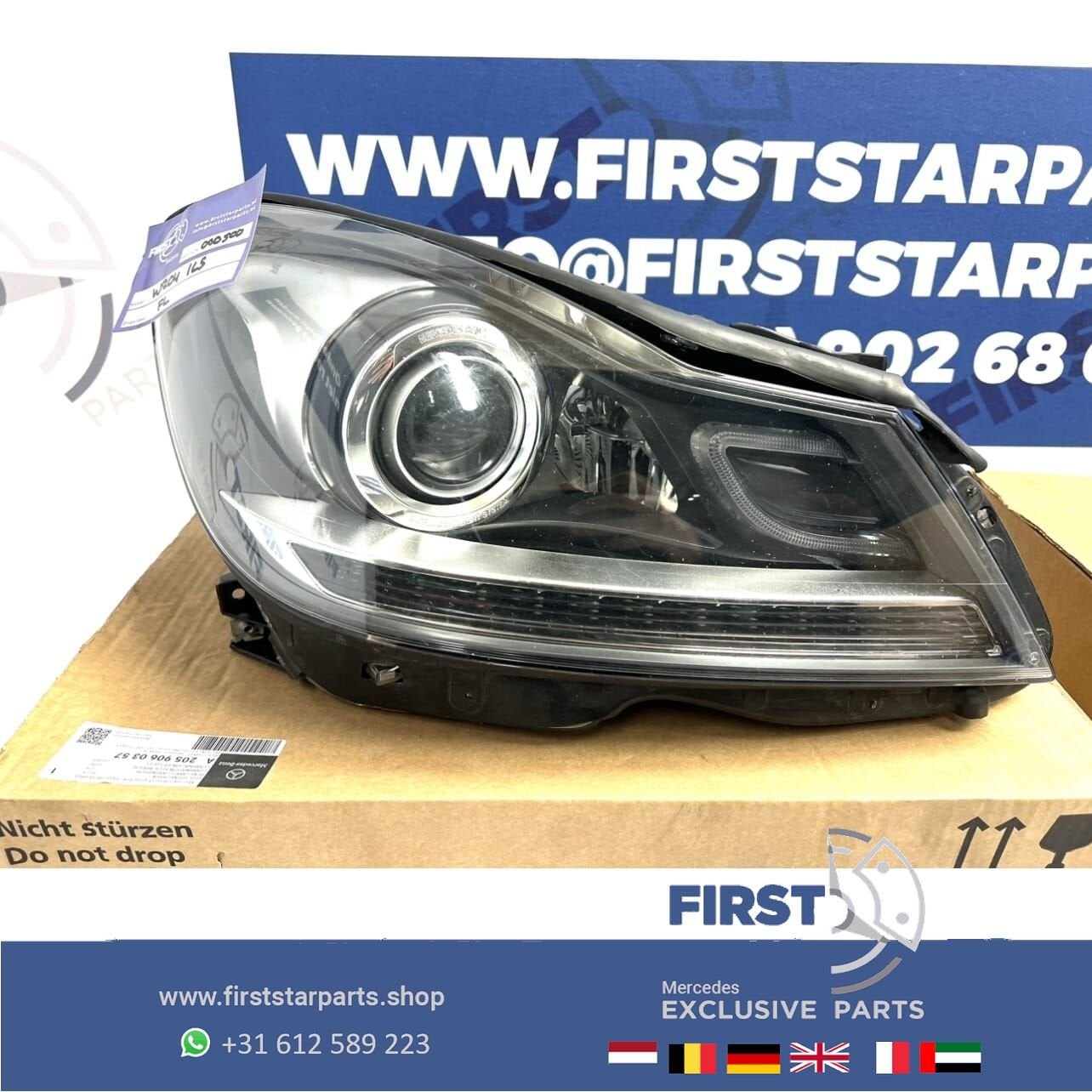 W204 ILS KOPLAMP RECHTS Mercedes C Klasse FACELIFT INTELLIGE, Auto-onderdelen, Gebruikt, -, Ophalen of Verzenden, -
