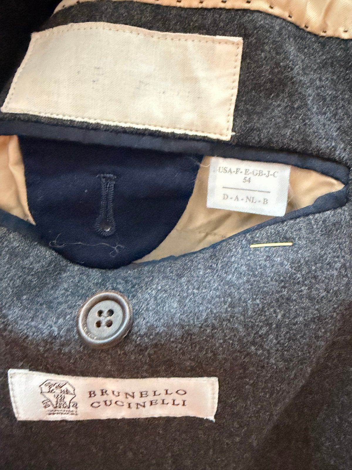 Brunello Cucinelli lange winterjas cashmere wol maat 54, Ophalen of Verzenden, Zo goed als nieuw, Maat 52/54 (L), Blauw