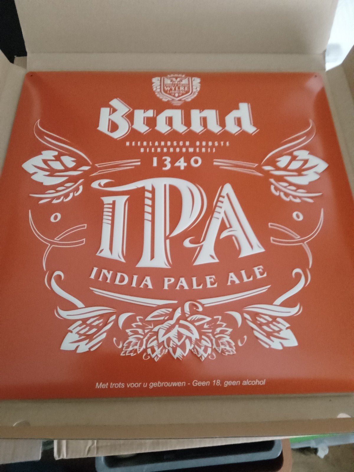 brand bier ipa plaat, Verzamelen, Ophalen of Verzenden