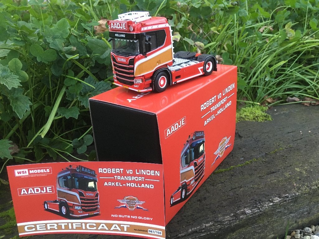 WSI Scania Trekker Robert van der Linden mee en tegenvaller, DE Groot, Ophalen of Verzenden, Grominia@xs4all.nl, Wsi