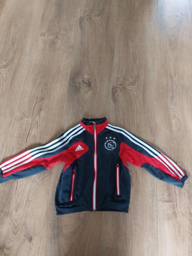 Adidas trainingsjack maat 116 z.g.a.n., Ophalen of Verzenden, Zo goed als nieuw, Adidas, Sport- of Zwemkleding
