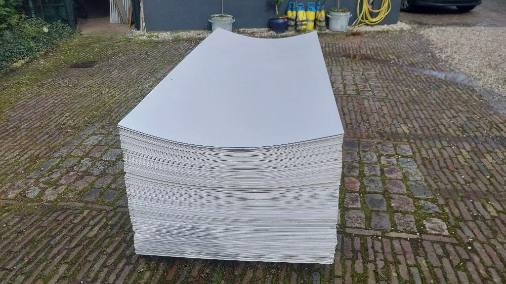 kunststof platen 3 mm dik, Ophalen, Zo goed als nieuw, Kunststof, Wit