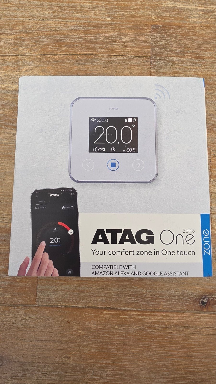 ATAG One Zone slimme thermostaat - Nieuw in doos, Doe-het-zelf en Verbouw, Thermostaten, Ophalen of Verzenden, Slimme thermostaat