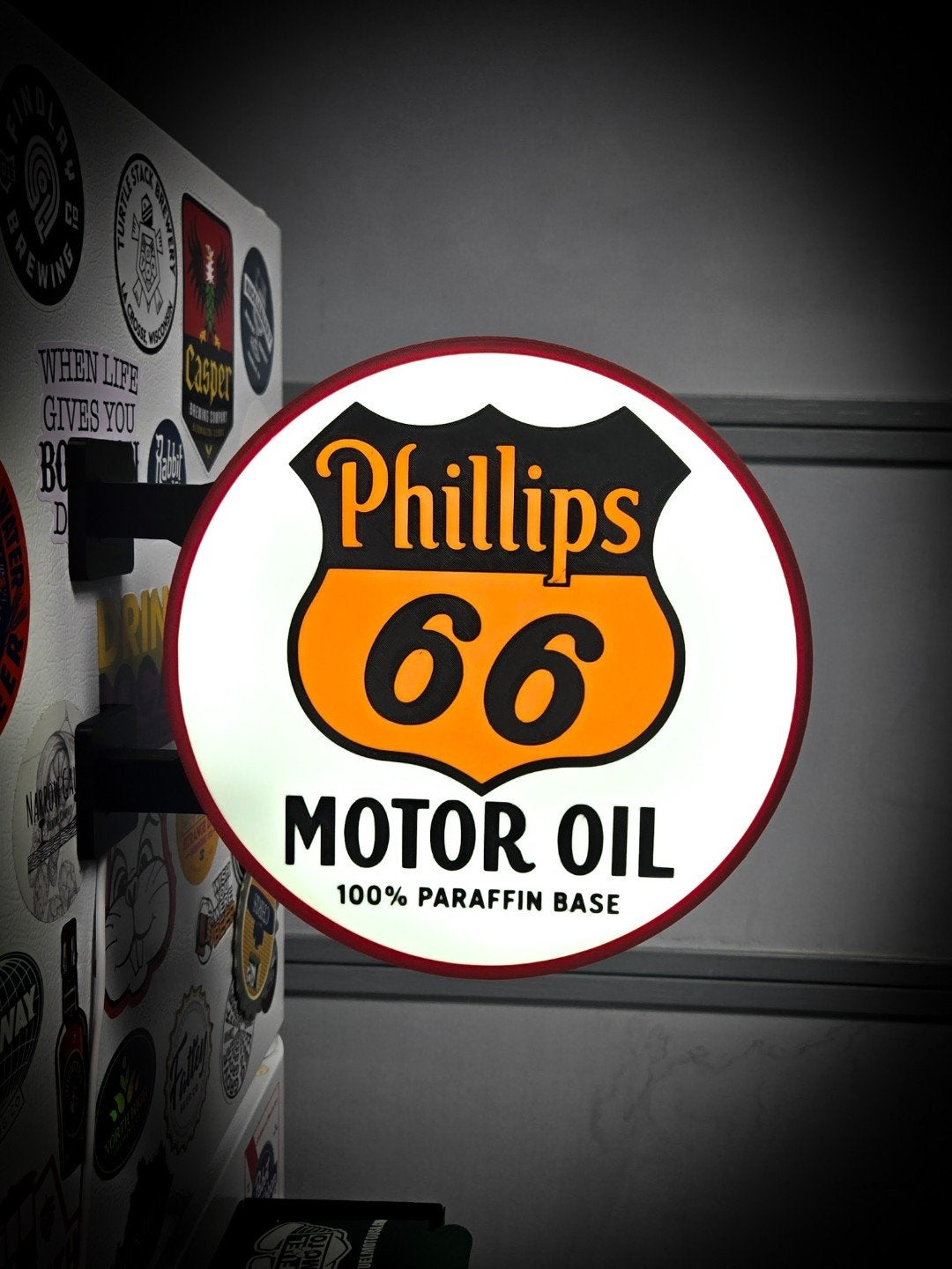 Unieke LED Lamp Phillips 66 Motor Oil - USB Aansluiting, Huis en Inrichting, Ophalen of Verzenden